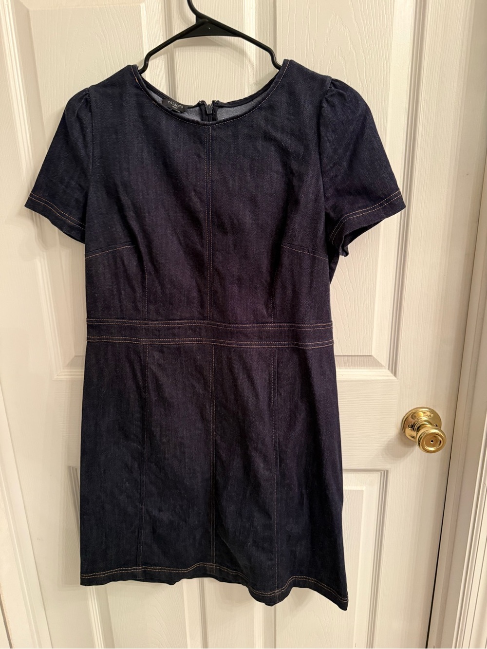 Talbots Indigo Denim Short Sleeve Shift